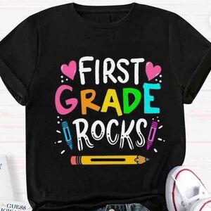 Teacher T-Shirt First Grade Rocks (NWT)